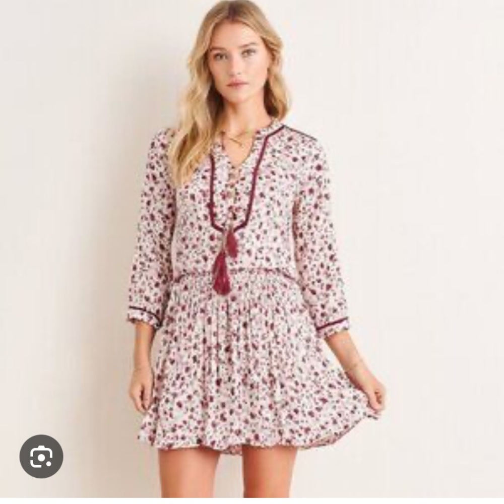 Poupette St Barth Dress Womens Medium Triny Mini Pink Floral Resort Tropical
